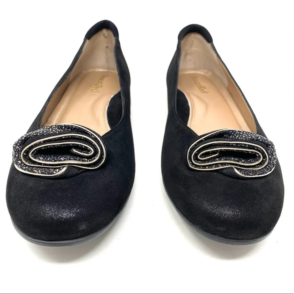 Beautifeel Fifa black glittering suede flats 36H